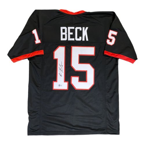 Carson Beck Autographed Georgia Bulldogs Black XL Custom #15 Jersey (Signed on 1) - Beckett Authentication Services (BAS) 