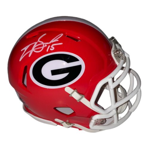 Carson Beck Autographed Signed Georgia Bulldogs Riddell Red Replica Mini Helmet - Beckett Authentication Services (BAS)