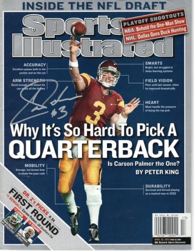 Carson Palmer Autographed Signed Usc Trojans Sports Illustrated 4/28/03 Beckett Witnessed 