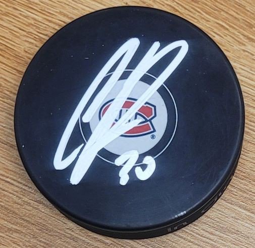 Cayden Primeau Autographed Signed Montreal Canadiens Hockey Puck - Autographs