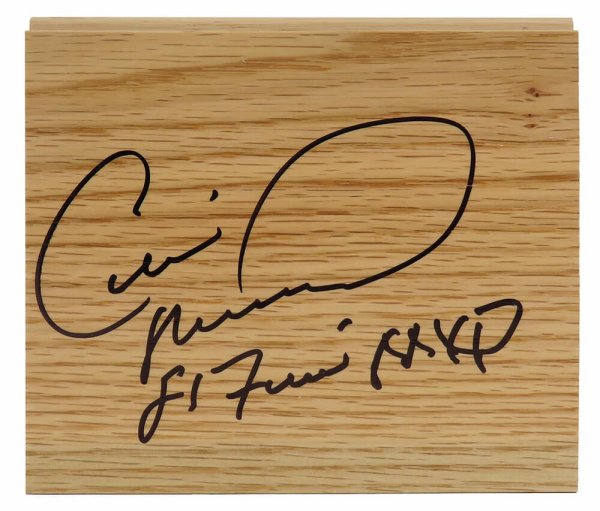 Cedric Maxwell Autographed Signed 5x6 Floor Piece w/81 Finals MVP 