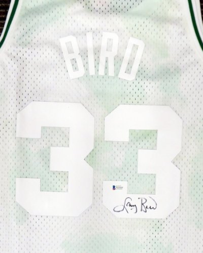 Press Pass Collectibles Larry Bird Authentic Signed Green Pro Style Jersey Autographed BAS Witnessed 1