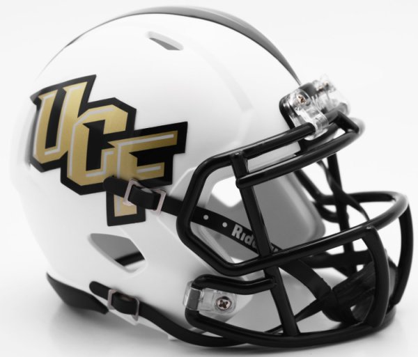 Central Florida Golden Knights NCAA Mini Speed Football Helmet Matte White 
