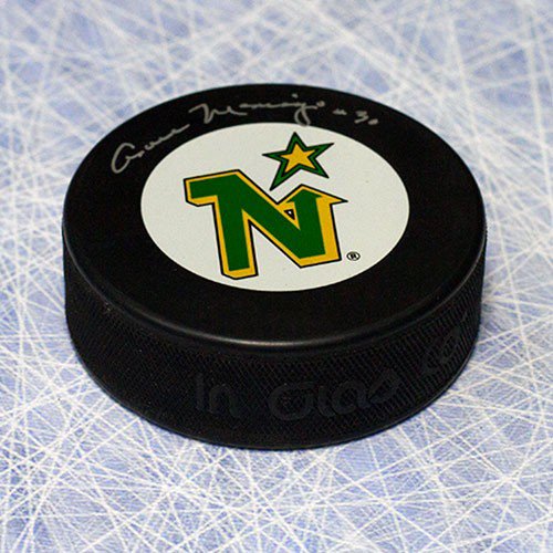 Cesare Maniago Minnesota North Stars Autographed Signed Hockey Puck