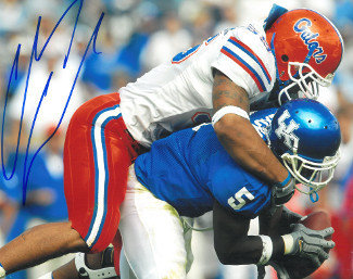 Channing Crowder signed Florida Gators 8x10 Photo (vs Kentucky)