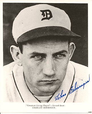 Charles Gehringer Autographed Signed Detroit Tigers Photo - Autographs