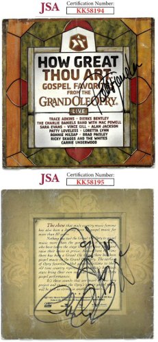 Charlie Daniels/Ricky Skaggs & Patty Loveless triple Autographed Signed 2008 How Great Thou Art Gospel Favorites CD Booklet Cover wear- JSA 