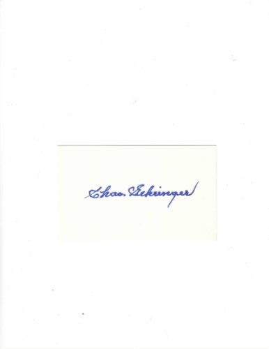 Charlie Gehringer Autographed Signed Charlie "Chas" Gehringer 3X5 Index Card - Autographs