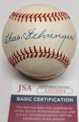 Charlie Gehringer Autographed Signed Official Rawlings Major League Baseball JSA - Autographs