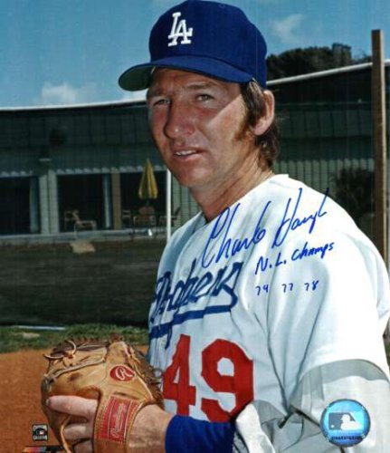 Charlie Hough Autographed Signed Los Angeles Dodgers Photo - Autographs 