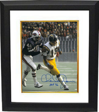 Charlie Joiner Autographed Signed San Diego Chargers 8x10 Photo Custom Framing w/ HOF 96 (white jersey vs Bills) 