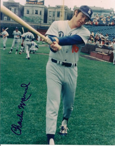 Charlie Manuel Autographed Signed 8X10 Los Angels Dodgers Photo - Autographs 