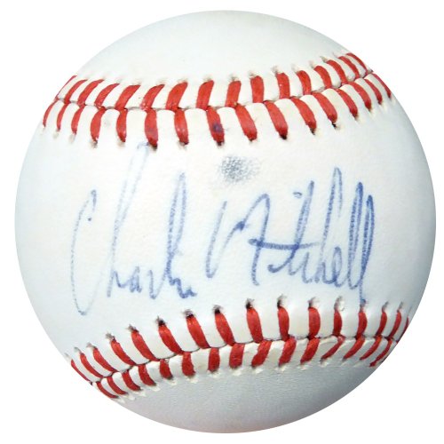 Charlie Mitchell Autographed Official Al Baseball Boston Red Sox PSA/DNA