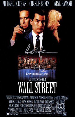 Charlie Sheen Autographed Signed Wall Street 11x17 Movie Poster 