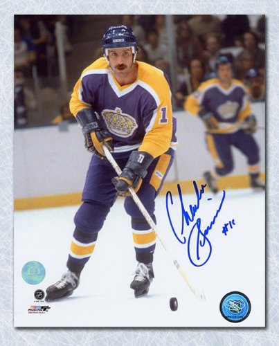 Charlie Simmer Autographed Signed Los Angeles Kings Puck Rush 8x10 Photo