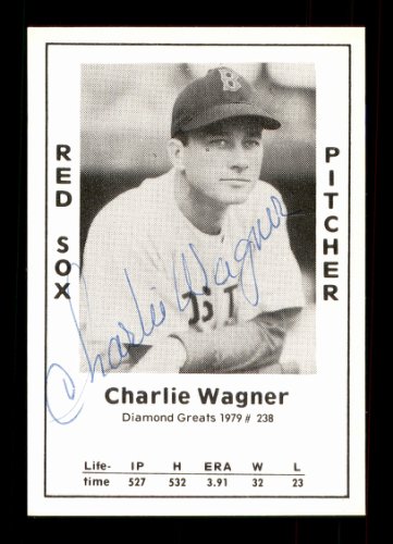Charlie Wagner Autographed Signed 1979 Diamond Greats Card #238 Boston Red Sox #172123 