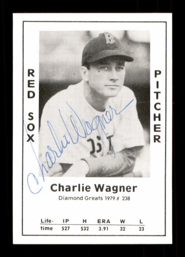 Charlie Wagner Autographed Signed 1979 Diamond Greats Card #238 Boston Red Sox #172124 