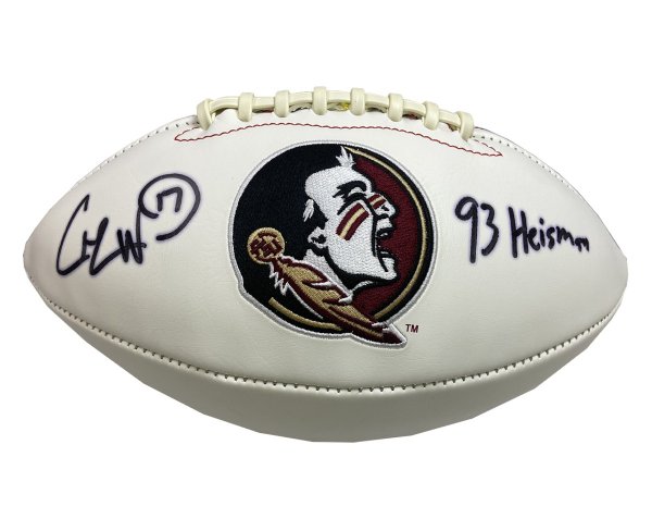 Charlie Ward Autographed Signed FSU Autographed Signed White Panel Football 93 Heisman-PSA/DNA 