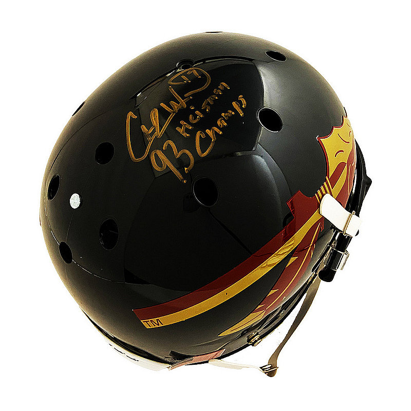Charlie Ward Autographed Signed FSU Schutt Black F/S Rep Helmet - "93 Heisman & Champs"- PSA 