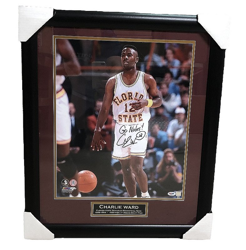 Charlie Ward Autographed Signed FSU Seminoles Framed 16x20 Photo w/Nameplate - PSA/DNA 