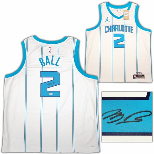 Charlotte Hornets Lamelo Ball Autographed Signed White Nike Swingman Jersey Size Xxl Beckett Beckett Qr #209488 