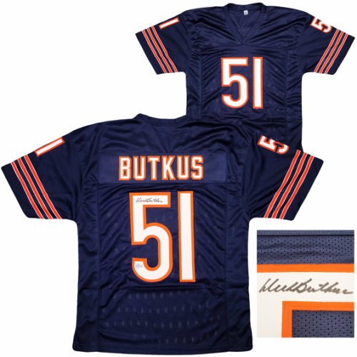 Chicago Bears Dick Butkus Autographed Blue Jersey Beckett Beckett