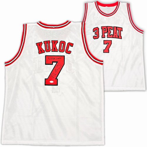 Chicago Bulls Toni Kukoc Autographed Signed White Jersey "3X NBA Champ" JSA 