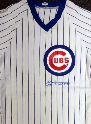 Chicago Cubs Leo Durocher Autographed White Jersey PSA/DNA