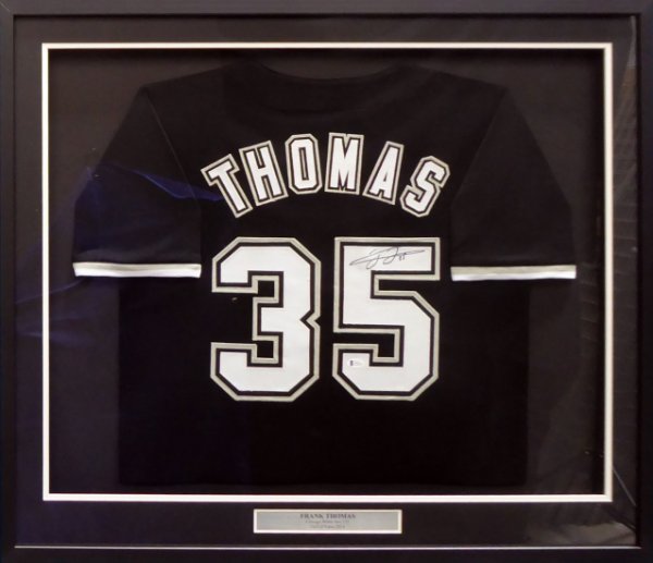 Framed Autographed/Signed Frank Thomas 33x42 Chicago Retro Baseball Jersey  JSA COA at 's Sports Collectibles Store