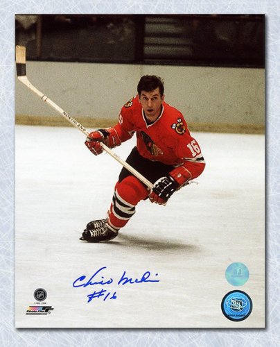 Chico Maki Autographed Signed Chicago Blackhawks Skating 8x10 Photo