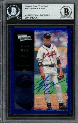 Chipper Jones Autographed Signed 2000 UDA Ultimate Victory Card #46 Atlanta Braves Beckett Beckett 