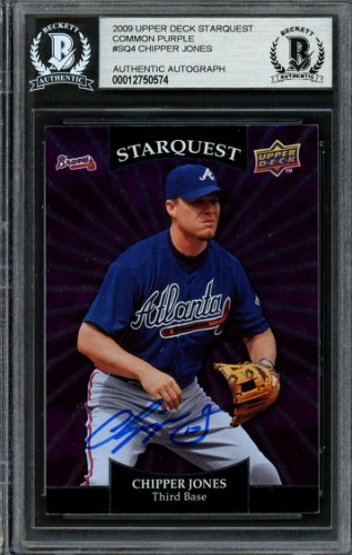 Chipper Jones Autographed Signed 2009 UDA Starquest Card #Sq-4 Atlanta Braves Beckett Beckett 