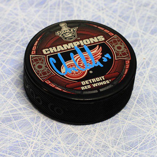 Chris Chelios Autographed Signed Detroit Red Wings 2008 Stanley Cup Puck