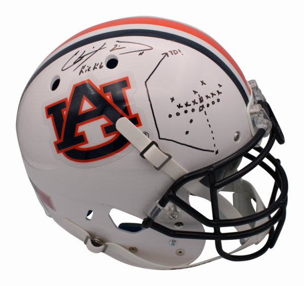 Expo Auctions bidtowin  Item Preview: Chris Davis Jr. Signed Auburn Tigers  Schutt Authentic NCAA Helmet With “Kick Six & Got a Sec” Inscription