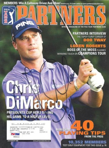 Chris Dimarco Autographed Signed 2006 Pga Tour Partners Magazine PSA/DNA 