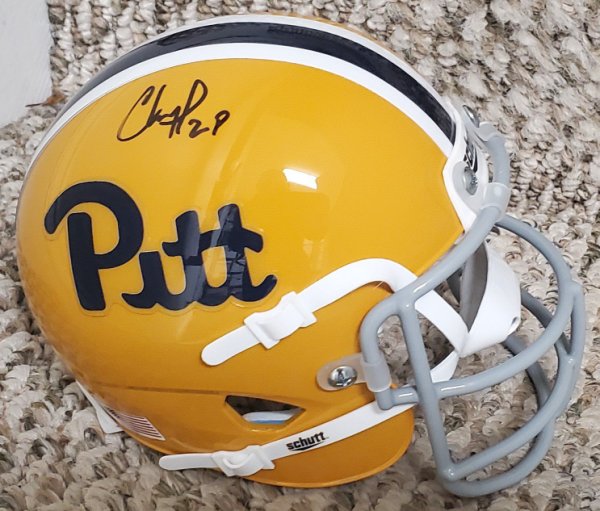 Chris Doleman Autographed Signed University Of Pittsburgh Pitt Mini Helmet With COA - Autographs 
