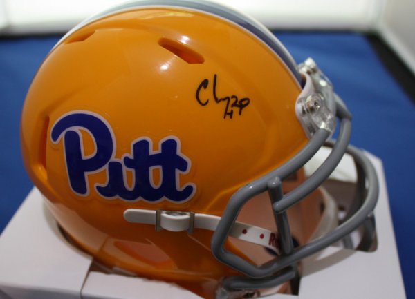 Chris Doleman Autographed Signed University Of Pittsburgh Pitt Mini Helmet With COA - Autographs 