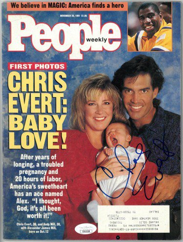 Chris Evert Autographed Signed People Weekly Full Magazine 11/25/1991- JSA #EE63308 (Tennis) 