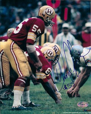 Chris Hanburger Autographed Signed 8X10 Washington Redskins Photo - Autographs