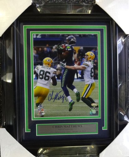 Chris Matthews Autographed Signed Framed 8X10 Photo Seattle Seahawks The Recovery Mcs Holo #90588 