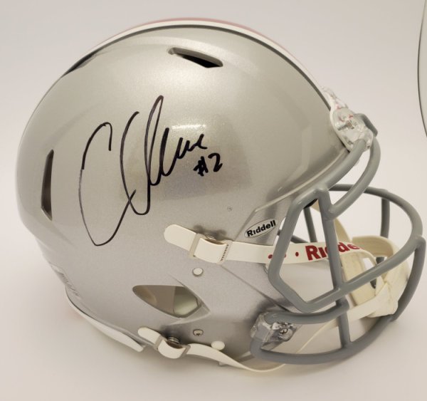 Chris Olave Ohio State Buckeyes Autographed Signed Speed Authentic Helmet - Beckett Authentic