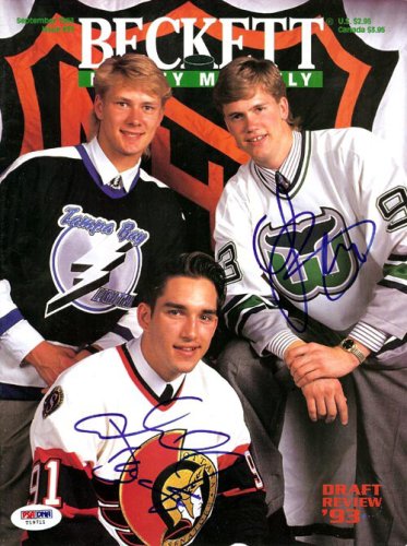 Chris Pronger & Alexander Daigle Autographed Beckett Magazine PSA/DNA
