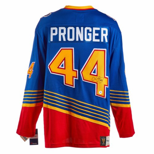 Chris Pronger Autographed Signed St Louis Blues Fanatics Throwback Jersey