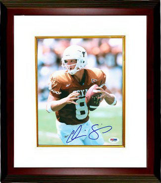 Chris Simms Autographed Signed Texas Longhorns 8X10 Photo Custom Framing- PSA Hologram 