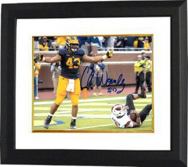 Chris Wormley Autographed Signed Michigan Wolverines 8x10 Photo Custom Framing #43 (sack- horizontal) 