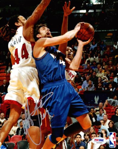 Christian Laettner Autographed 8X10 Photo Washington Wizards PSA/DNA