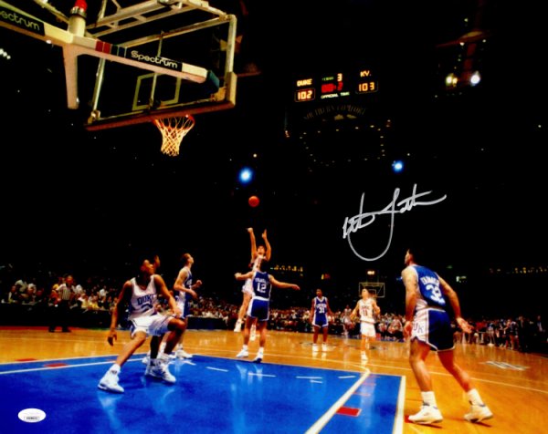 Christian Laettner Autographed Signed 16X20 Photo Duke Blue Devils Game Winning 'The Shot' JSA 