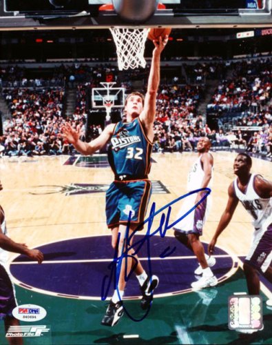 Christian Laettner Autographed Signed 8X10 Photo Detroit Pistons PSA/DNA 