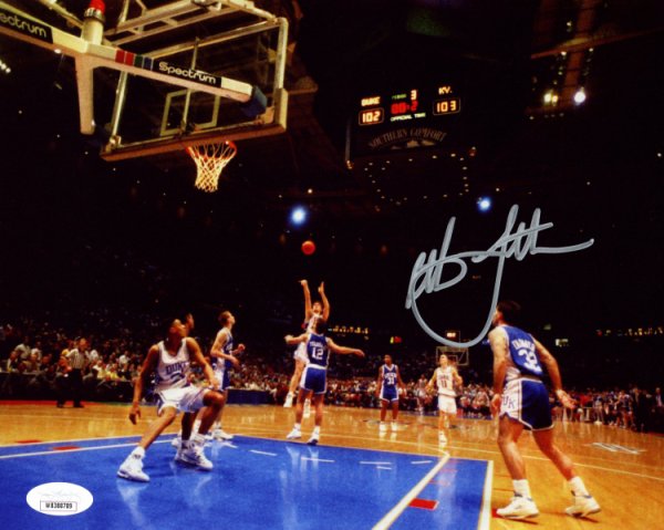 Christian Laettner Autographed Signed 8X10 Photo Duke Blue Devils Game Winning 'The Shot' JSA 