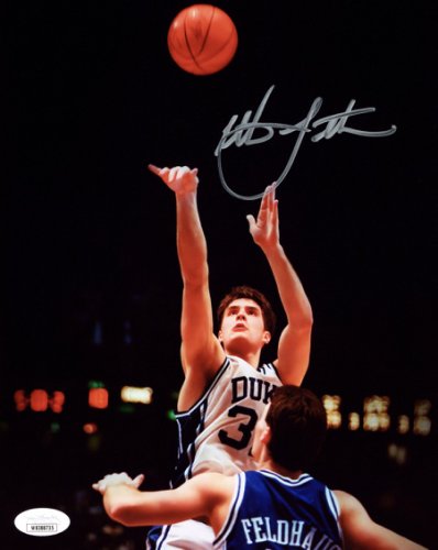 Christian Laettner Autographed Signed 8X10 Photo Duke Blue Devils JSA 